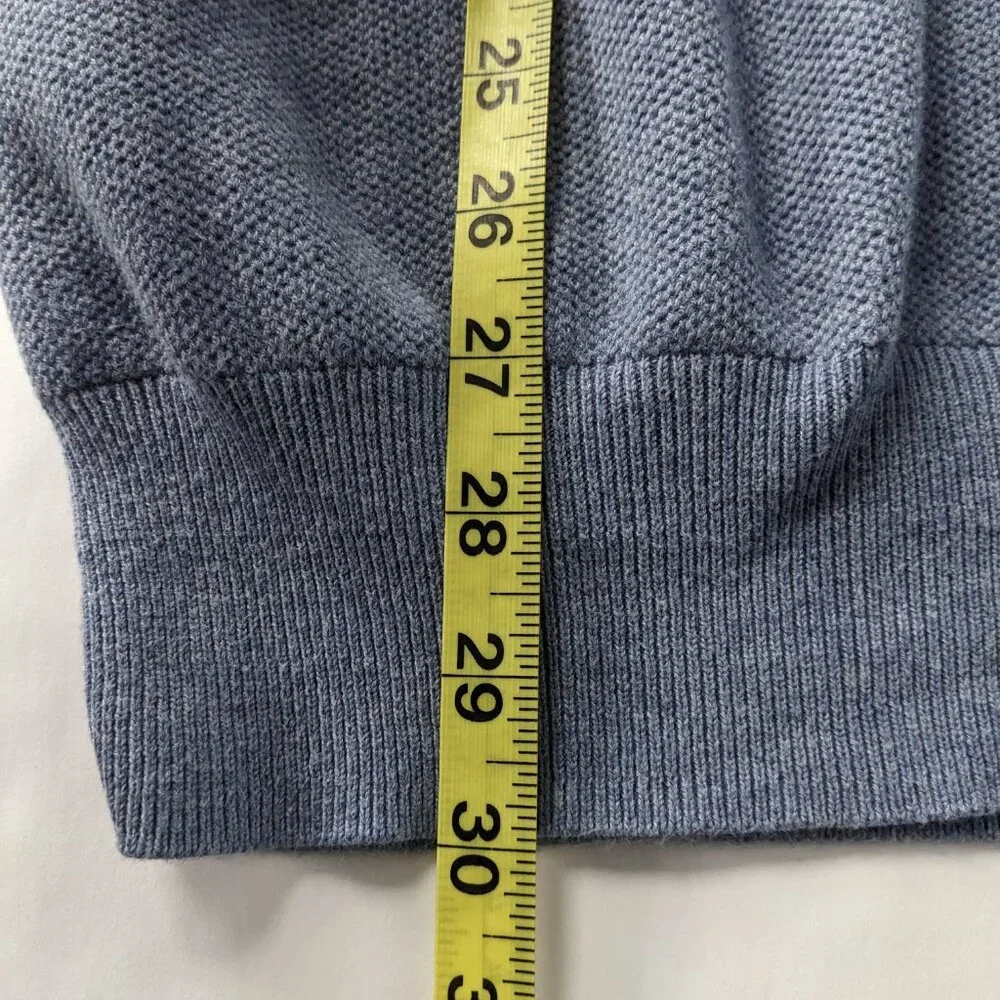 POLO RALPH LAUREN Pima Cotton Quarter-Zip Pullover Sweater Blue XXL Worn on TV
